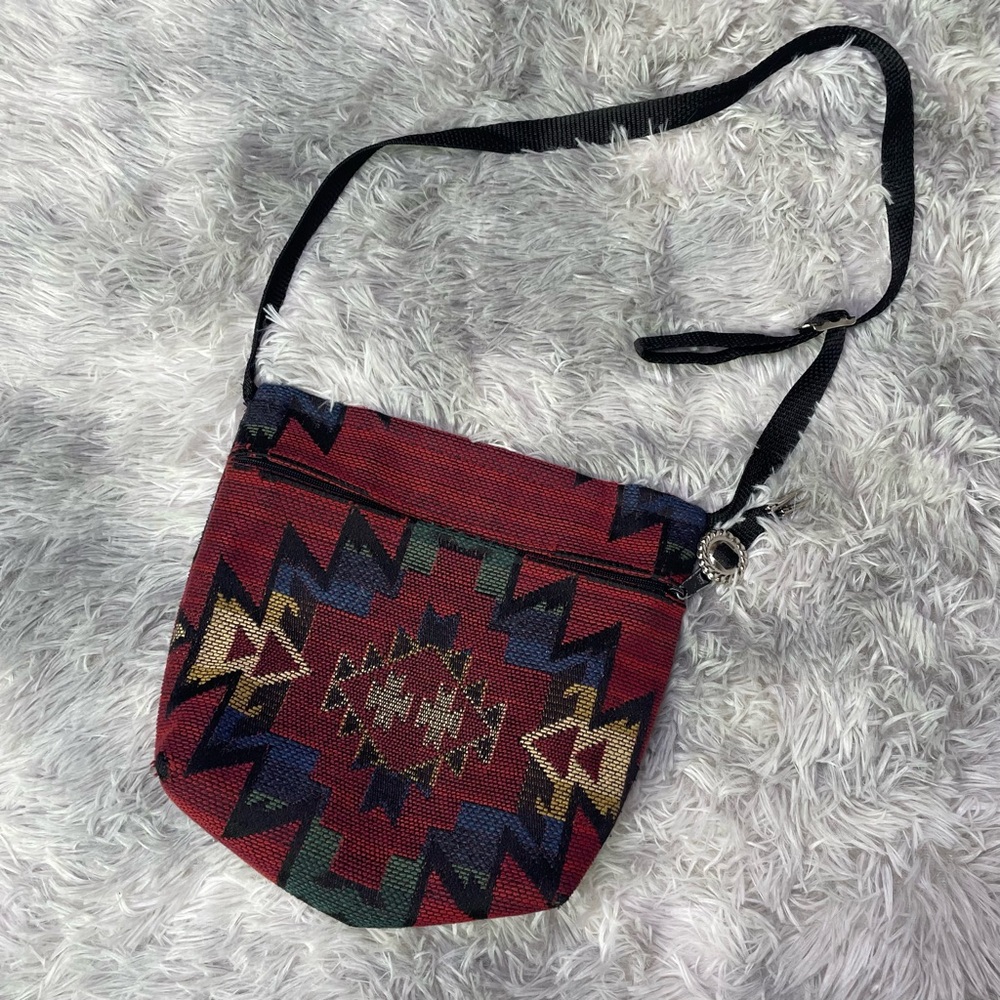 Vintage Western Aztec Southwestern Tribal Geometric Crossbody Bag Purse
